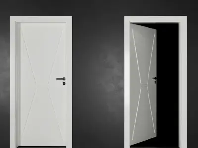 PS Modern Door Series 4 Low-poly 3D model
