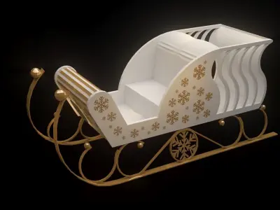 Christmas sleigh 3D model buy