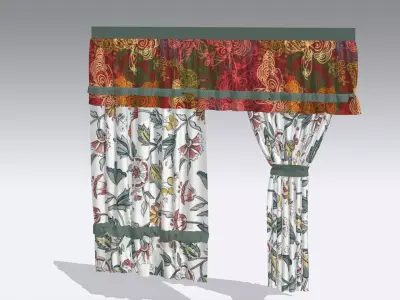 Curtain Low-poly 3D model