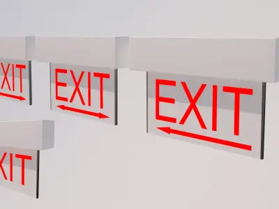 Exit Signs-001 3D model