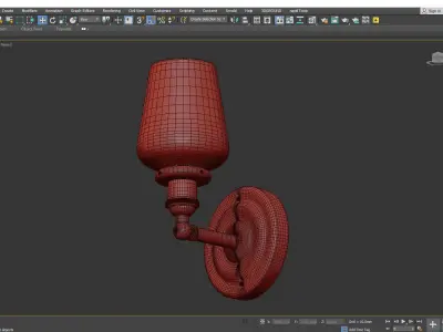 Sage Sconce Low-poly 3D model