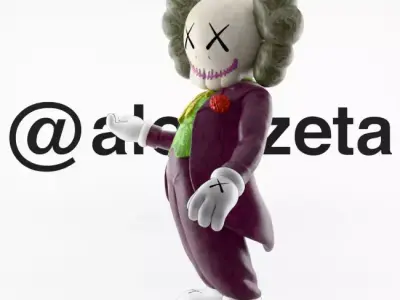 Kaws Joker Textured 3D model