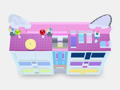 LEGO Gabby doll house toys 10788 Gabi doll house Low-poly 3D model