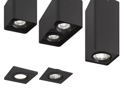 Light Star Monocco Black  3D model