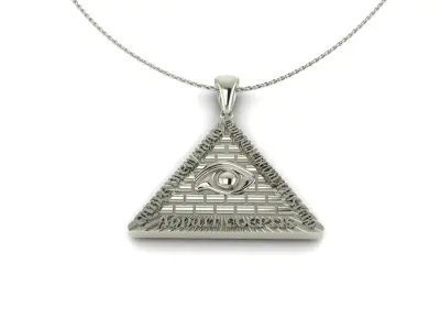 Pyramid Pendant with Eyes 3D print model