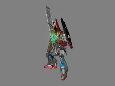 Attacker Gundam B 11 3D model