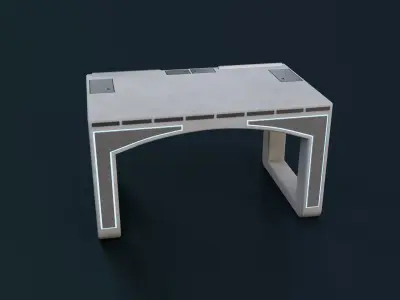 Sci-Fi Table Low-poly 3D model