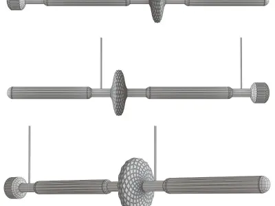 Cipher KOOKU chandelier 3d model Low-poly 3D model