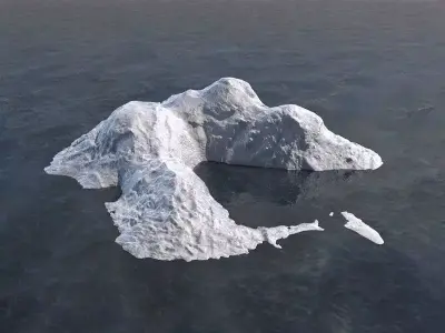 Iceberg Ice block Low-poly 3D model