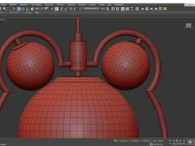 Glass Spherical Suspension Lamp 3D model