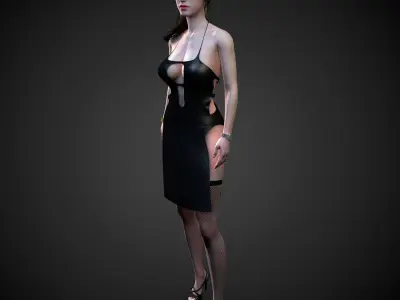Classy Female Girl Character Tanya 3D model