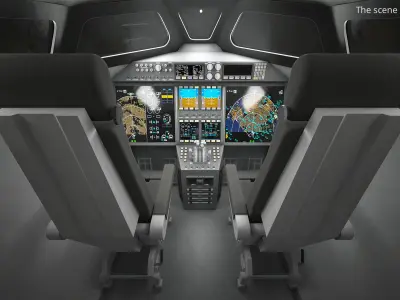  SNC Dream Chaser Cargo Spaceplane USA White with Interior Rigged 