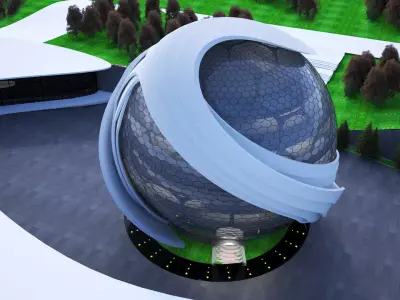 Conceptual Sphere Building 3D model