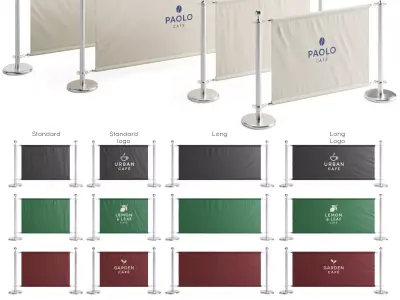 Cafe Barrier Modular Set   Vol 1 3D model