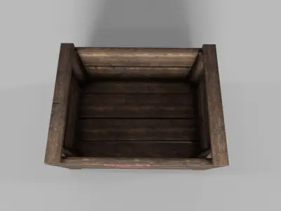 CRATE GAME READY wooden Low-poly 3D model
