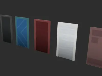 Doors Low-poly 3D model