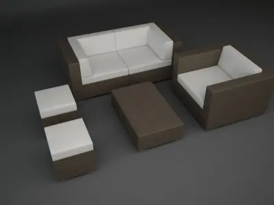 Patio Furniture Set 2 3D model