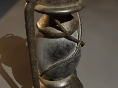 Old Kerosene Lamp  Low-poly 3D model