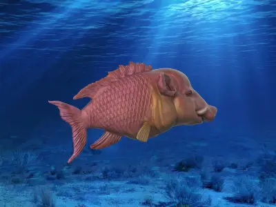 Hogfish Ocean Bacon 3D print model