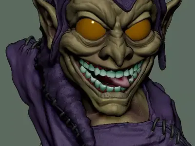 Green Goblin Bust Spider man 3D print model