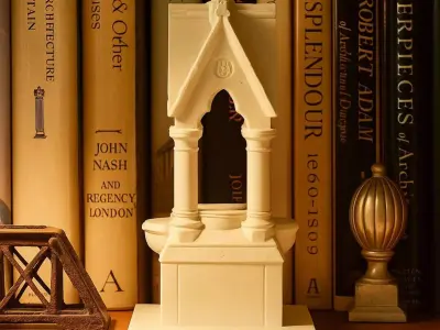 Gothic Water Fountain STL  3D print model