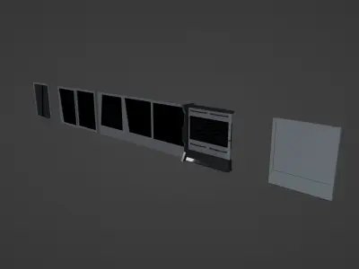 Sifi Wall Free low-poly 3D model