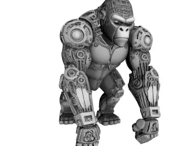 Robotic Gorilla Sci-Fi Model 3D print model