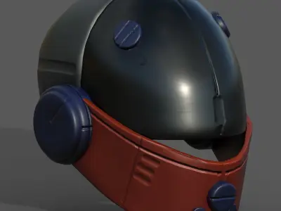 Helmet scifi PBR textures low poly futuristic  Low-poly 3D model