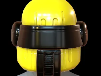 Gas mask helmet 3d model scifi Low-poly  Low-poly 3D model 330