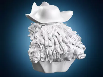 Marshall Bust One Piece 3D print model