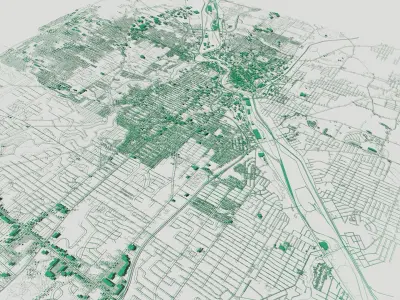 Cityscape Youngstown USA 3D model