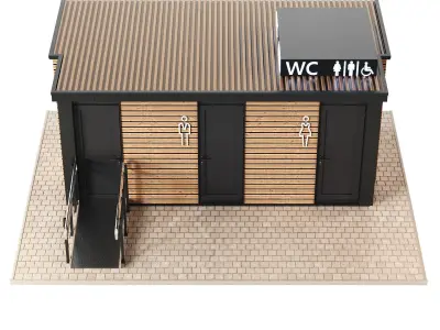 Public toilet 3D model