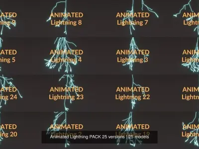 Animated Lightning PACK 25 versions