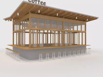 Booth 1 Coffee  3D model