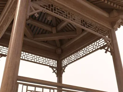 Wooden Gazebos 3 3D model