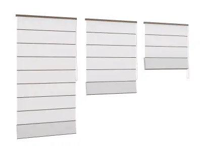 Flat White Blinds 3D model