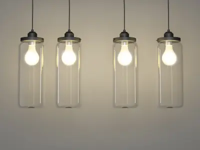 Lamp glass loft 3D model