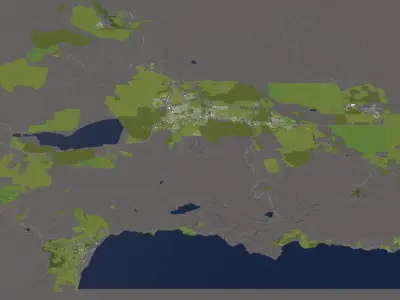 Carson City Nevada USA 50x50km 3D model