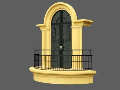 Classic Door  Windows 3 3D model