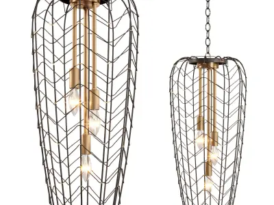 Wire Drip Pendant 3D model