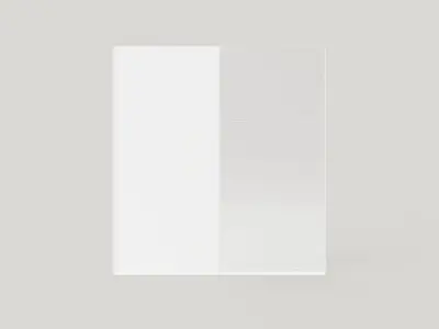 Sliding Door Wardrobe VIGO 200 White plus Mirror Low-poly 3D model