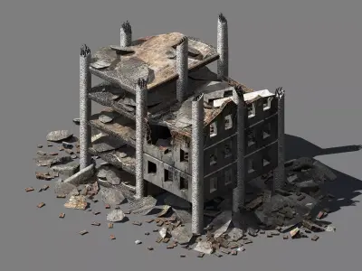 The future world - street waste 03 3D model