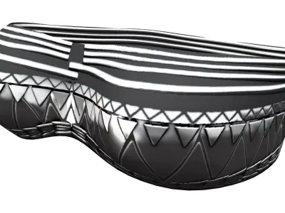 Rapper Metalic Tube Top Low-poly 3D model