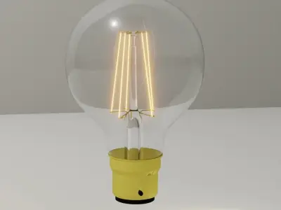 Vintage Edison light bulb 3D model