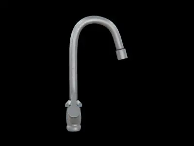 Sink Tap worn Low-poly 3D model