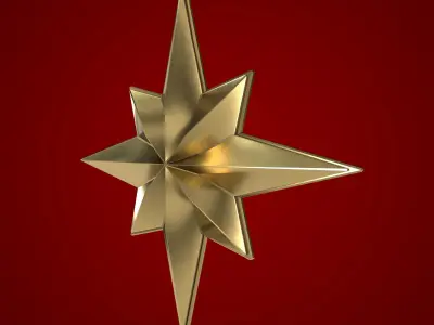 Captain Marvel Emblem Low-poly 3D model