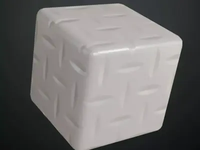 Polished Chrome Diamond Plate Metal PBR Seamless Texture