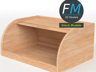 Bread bin with a swing top 3D model