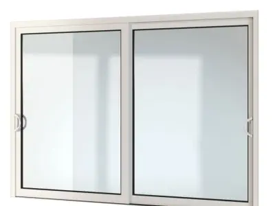 Modern double window 18 am109 3D model