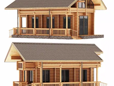wooden house 03 3D model